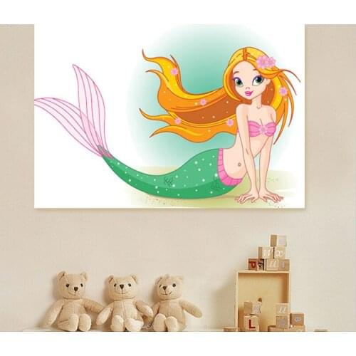Coloring by numbers Mermaid modular painting sea-maid digital paint by numbers diy digital painting home decor for girls