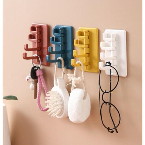 Powerful Invisible Abs Self-adhesive Hook Creative Organ Hook Kitchen Wall Hanging Waterproof Wall Mount Bathroom Home Supply