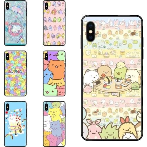 Lovely cute Kawaii Mitchiri Neko Cats Black Soft TPU Case Protective For Samsung Galaxy S5 S6 S7 S8 S9 S10 S10e S20 edge Lite