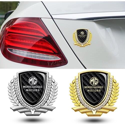 Car Sticker Styling for MG MORGAN MOTORS Logo TF ZR ZS HS MG 3 5 6 7 Morris 3 SUV 3SW Diamond Alloy Auto Emblem Badge Decoration