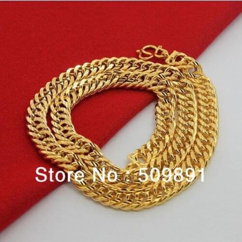 NEC1539 Latest Fashion 10mm Thick Gold Chains Necklace Jewelry Men 24k Vacuum Plating Charm Men Jewelry