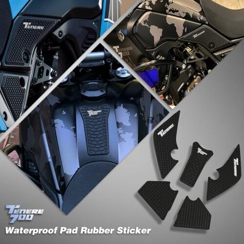 Motorcycle For Yamaha Tenere 700 T7 2019 2020 2021 Non-slip 3D Rubber Sticker Gas Fuel Oil Tank Pad Protector Cover Decals Case