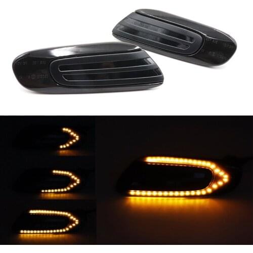 Niscarda 2pc LED Amber Dynamic Signal Side marker Light for BMW MINI COOPER F55 F56 F57 2014-2017 Repeater Lamp