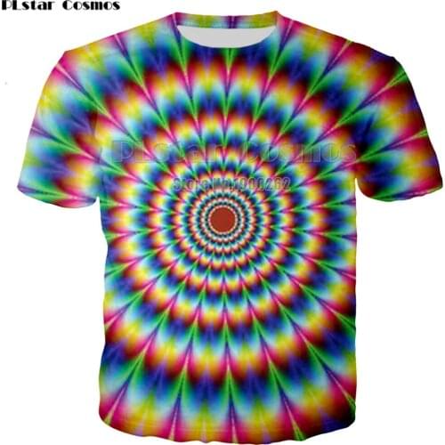 PLstar Cosmos Newest Men/Women 3D T Shirts Print cool Psychedelic Whirlpool Colorful Graphic T Shirt Hip Hop Tops Casual T shirt