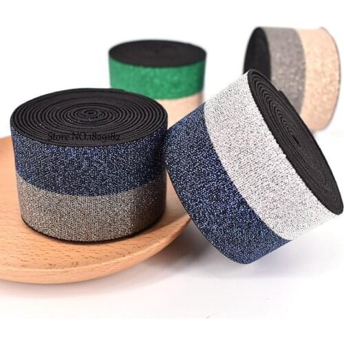 New 40mm Nylon Elastic Band Two Color Splicing Thickening Elastic Belt For DIY handmade garment accessories Waistband Elastic