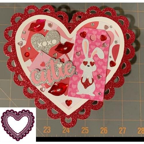 New Fan-shaped heart metal cutting die scrapbook for photo album paper diy gift card decoration embossed dice