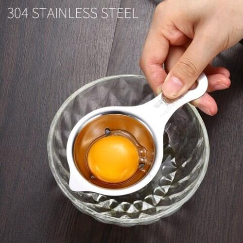 Stainless Steel Egg Separator Egg Yolk White Separator Filter Long Handle Egg Divider Baking Cooking Egg Tools Kitchen Gadgets