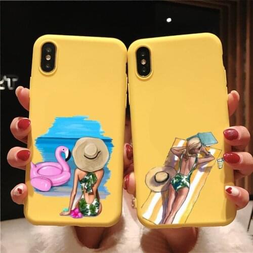Classy Paris Girl Summer Legs Travel Relax Beach Phone Case For IPhone 12 Mini 12 PRO Max 11 Pro XS MAX 8 7 6 6S Plus X XR Cover