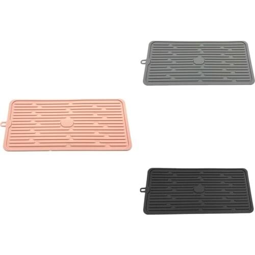 Silicone Dish Drying Mat Heat Resistant Trivets For Kitchen Counter Draining Mat Sink Mat Hot Pads For Multiple Usage-ABUX