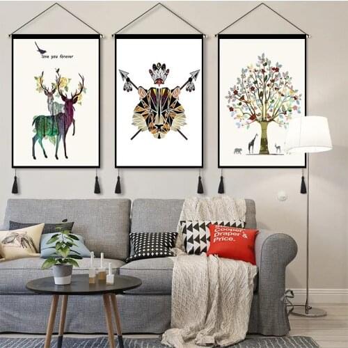 Nordic Modern Ins Canvas Paintings for Home Living Room Decoration Hanging Scroll Painting Art Posters Wall Art Tapestry Decor