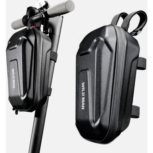 WILD MAN-TS8 Handlebar Bag Double-layer Waterproof EVA Hard Shell Storage Carrying Case for Electric Scooter