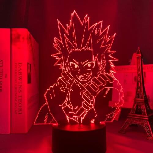 Anime My Hero Academia Led Night Light Eijiro Kirishima Lamp for Room Deco Birthday Gift Eijiro Kirishima Light My Hero Academia