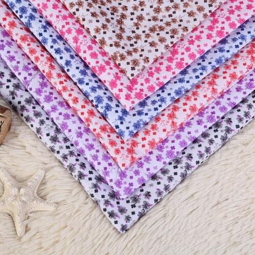 100*150cm Floral Print Poplin Thin Fabric for DIY Children Clothes Handmade Accessories By The Meter