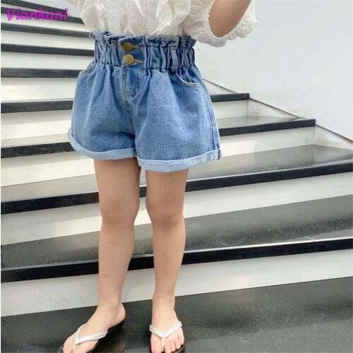 Girls Baby Summer Wear Denim Bud Shorts Girl Kids 2021 Fashion Casual Short Pants Child Clothes 3 4 5 6 7 Years
