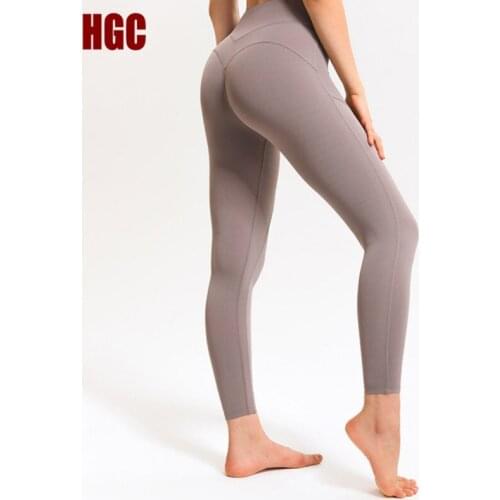 Women Fitness Yoga Pants Booty Scrunch Tights Butt Lifting High Waist Elastic Leggings Sport Squat Proof Nylon GYM Capri HGC