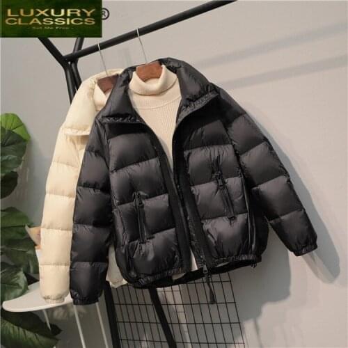 Women Winter Down Jacket Thick Warm Ultralight White Duck Down Coat Female Puffer Down Parka Casual Outwear Hiver LW1722