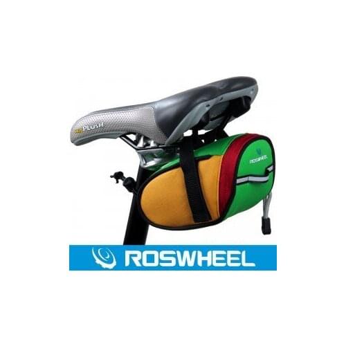 100pcs/lot 2014 nylon bicycle basket bag for bicycle 13567 roswheel colorful rat tail mountain saddle pack equipment