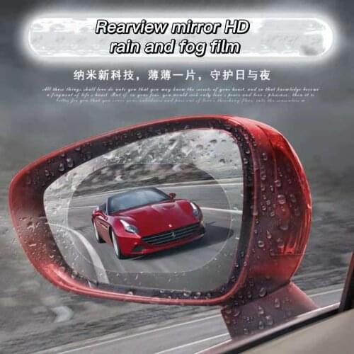Anti-fog car sticker car mirror car window transparent film car rearview mirror waterproof protective film 2pcs/set