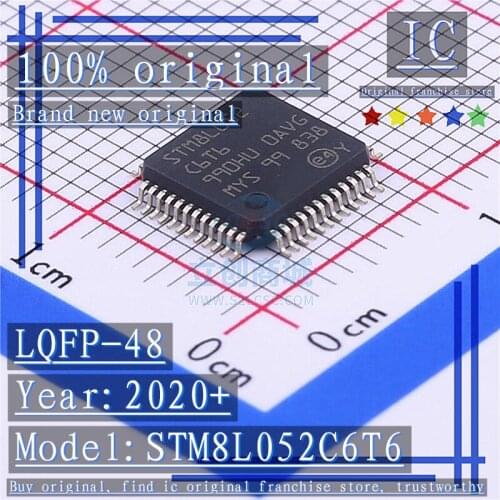 2020+ 100% Brand new original 5PCS-20PCS STM8L052C6T6 LQFP-48 16MHz/32KB flash memory/8-bit microcontroller-MCU