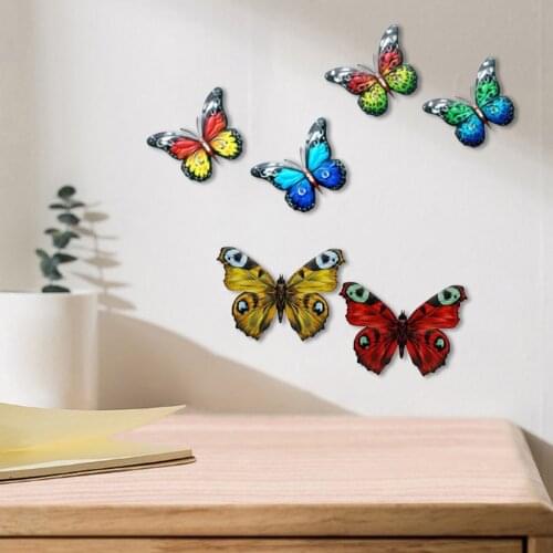 6Pack Large Metal Butterflies/Butterfly - Garden Wall Art Ornament Outdoor