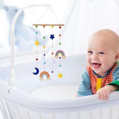 Baby Crib Mobile Rack Bed Bell Holder Crib Pendant Bracket Baby Mobile Rattles Toys 0-12 Months For Baby Newborn Crib Bed Bell