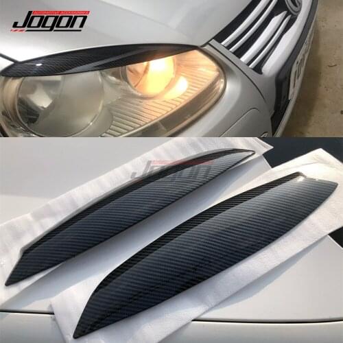 For Volkswagen VW GOLF MK5 GTI R 2005-2007 For Jetta MK5 2006-2010 Car Accessories Headlight Eyelid Eyebrow Stickers Cover Trim