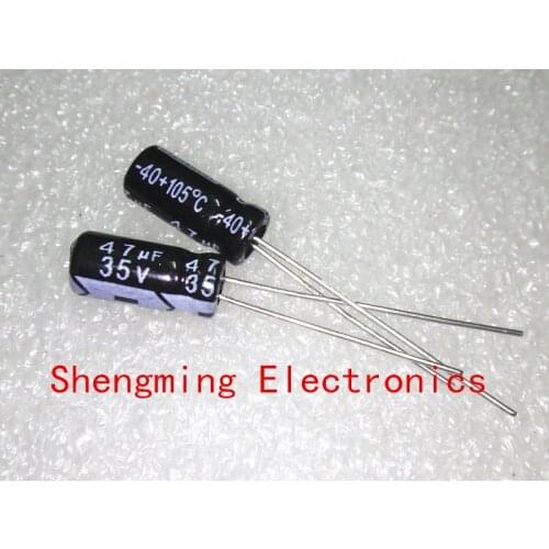 100 pcs Electrolytic Capacitors 47uF 35V 5x11