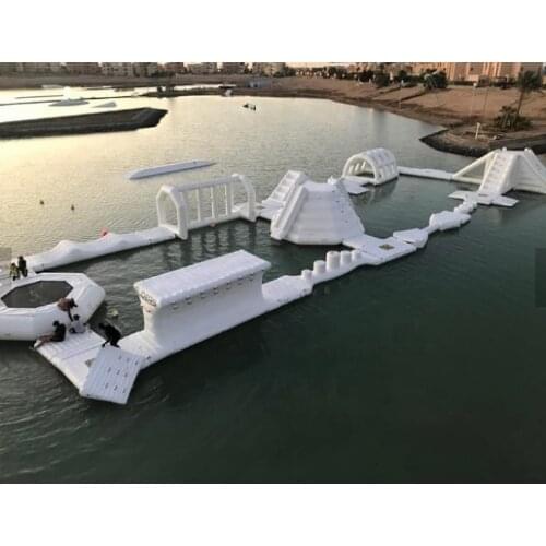 Hi Bouncia Lake Inflatables Water Park Games / Egypt Inflatable Aqua Park Equipment For Adults