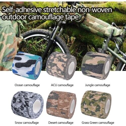 4.5M Camouflage Hunt Disguise Elastoplast Tape Self Adhesive Elastic Wrap for Body Hiding Sports Protector Arm Knee Bandage