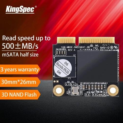 KingSpec mSATA SSD Half Size SSD 1TB 128GB 256GB SSD 512GB Internal SSD Hard Drive HDD Mini mSATA for DELL M6700 Asus Laptop