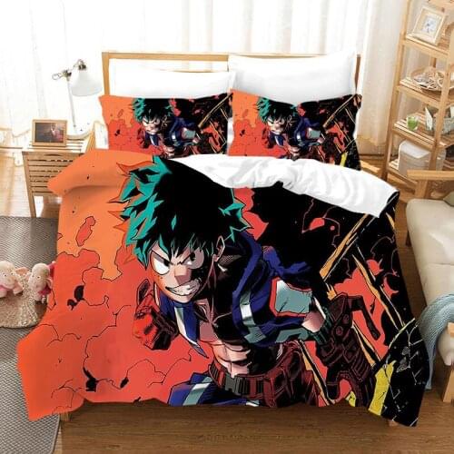 My Hero Academy Deku 3D Printed Bedding Set Duvet Cover King Queen Full Twin Size for Bedroom Decor