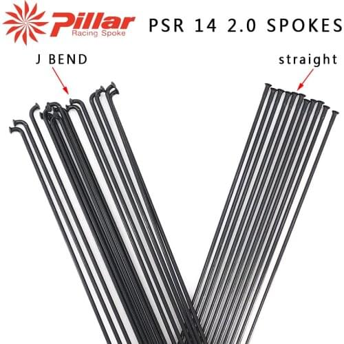 Pillar PSR 14 Round Bicycle Spokes 14G Bike Spokes Straight Head J-bend Radios Stainless Steel Spoke for Road Mtb Bike Wheel