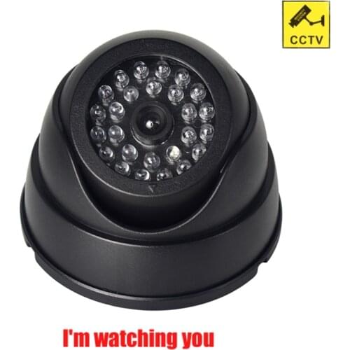 Dome Simulation Burglar Alarm Camera Indoor Fake Webcam Outdoor Surveillance Home Camera LED Light Emulate CCTV 30pc For Warning