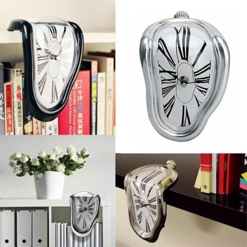 Novel Surreal Home Art Design Melting Clock Roman Numerals Silent Hanging Wall Clocks