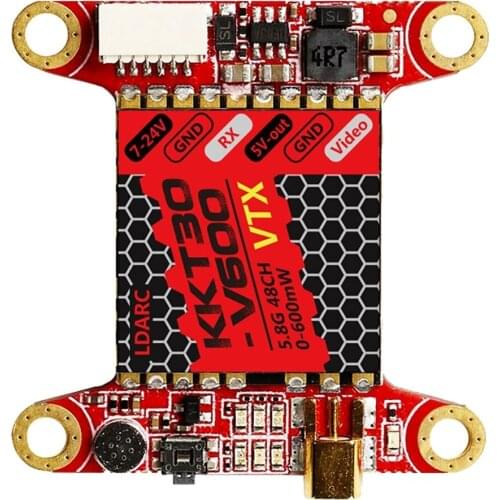 New Style LDARC KKT30-V600 7-24V 48CH 0-600mW IRC-Tramp VTX 30.5*30.5mm For FPV Racing RC Drone