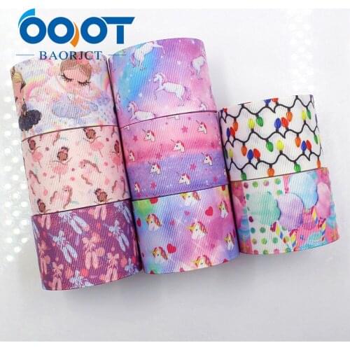 OOOT BAORJCT G-181013-1380,38mm 10yards Cartoon Ribbons Thermal transfer Printed grosgrain,Gift wrapping DIY materials