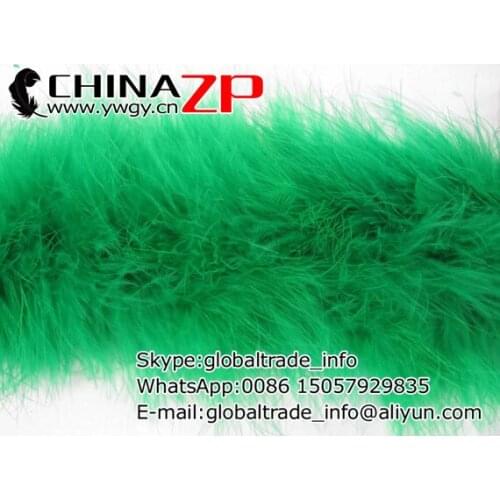 Wholesale and Retail from CHINAZP Factory 50 yards/lot 20g Dyed Green Marabou Feathers Boas