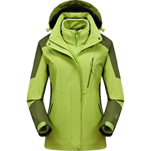 Autumn and winter new outdoor climbing men and women three-in-one windproof warm fashion slim couple sportswear