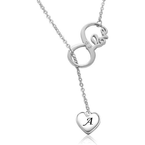 Infinity Pendant Necklace Engraved 26 A-Z Initial Letters Necklace with Birthstone for Women Fashion Jewelry