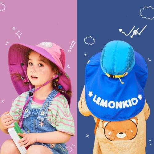 Kid Fashion Big Sun Hat Beach Hat Anti-UV Sun Protection Folding Cap Children Summer Hot Travel Hat Wide Brim Wide Beach Hat