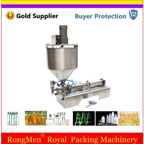 Mixing Stirring Hopper Filling Machine Sauce Paste Filler Jam Chilli Chocolate Peanut Butter Cream Lotion Honey Free Shipping
