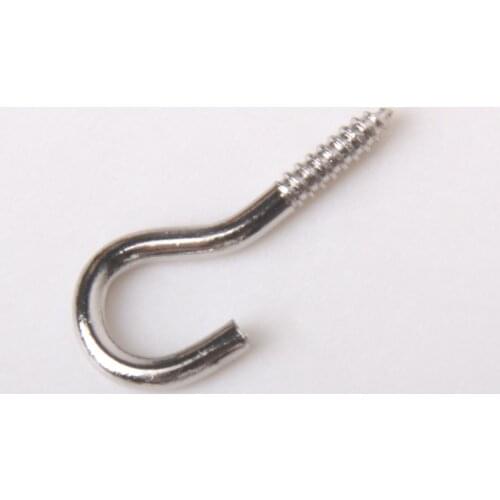 50pcs Screw Eye,Lag Eyebolts Thread Eye Screws, Silver Plated Metal Eye Shape Screw Hooks Self-Tapping Screws Hooks Ring