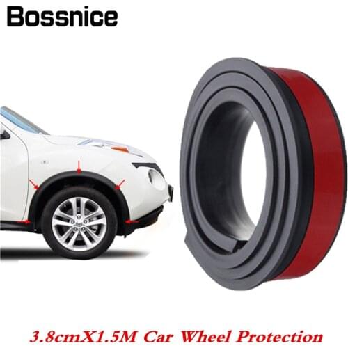 1/2/4pcs Car Wheel Protection Universal Rubber Arch Protector Car Fender 1.5M Anti-collision Strips Car Wheel Flares Sticker