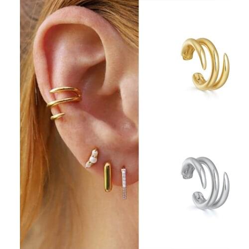 1PC 925 Silver Simple Classic Ladies Ear Clips Without Pierced Ears Popular Fashionable Exquisite Earrings Birthday Gifts