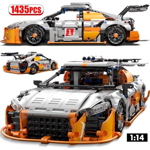 1465pcs City 1:14 Technical Speed Racing Car Model Building Blocks Mechanical Drift Sports Supercar Bricks Toys For Boys
