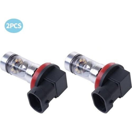 2pcs Car Led Fog Light H11 100W High Power Led Anti Fog Lamp 6000K Fog Light Bulbs For Cars Trucks Fog Light Bulbs High Quality