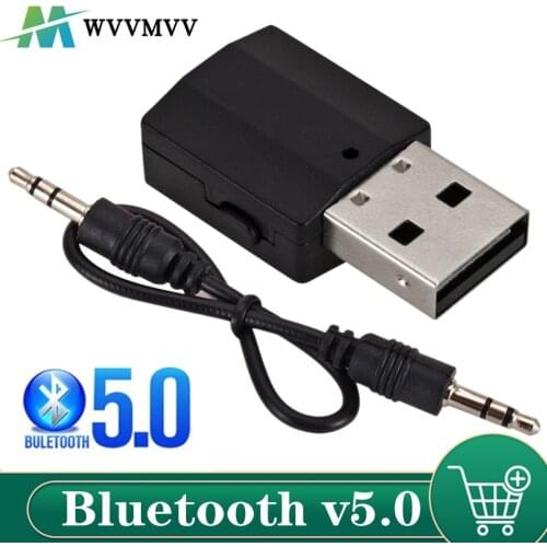 2 in 1Wireless USB Bluetooth 5.0 Transmitter Receiver Mini 3.5mm AUX Stereo Music Adapter For Car Radio TV Bluetooth Earphone