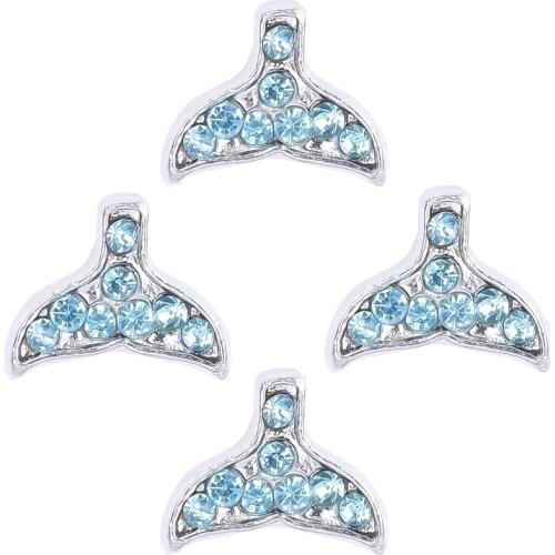 20Pcs/lot Sea Mermaid Tail Charms Pendant Handmade Hanging Handmade Glass Locket Necklaces Jewelry Accessories