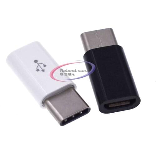 3pcs USB 3.1 Type-C Male Connector to Micro USB 2.0 5Pin Female Data Adapter Converter USB Type C Adapter Black White