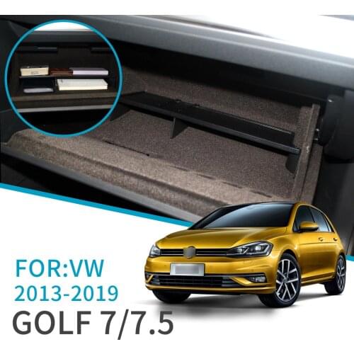Car Glove Box Interval Storage For Volkswagen Golf 7 MK7 2013 ~ 2019 Accessories Console Tidying Central Storage Box 2019